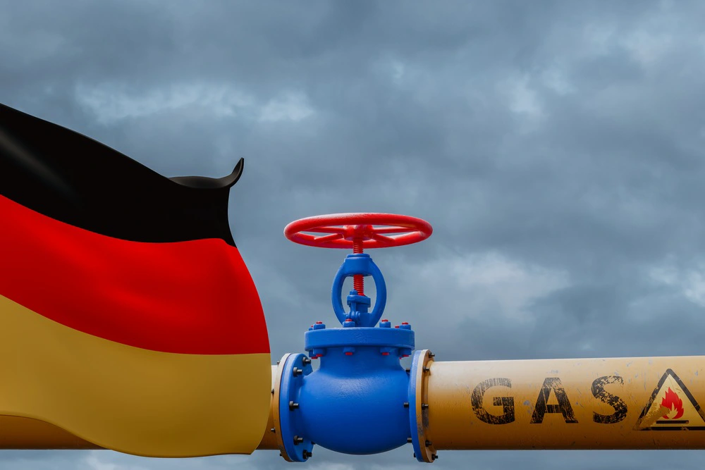 Deutschland Gasventil an der Hauptgasleitung Deutschland